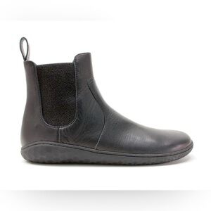Vivo Barefoot Black Obsidian Geo Chelsea Ankle Boots Buffalo Leather 40 EU/9 US